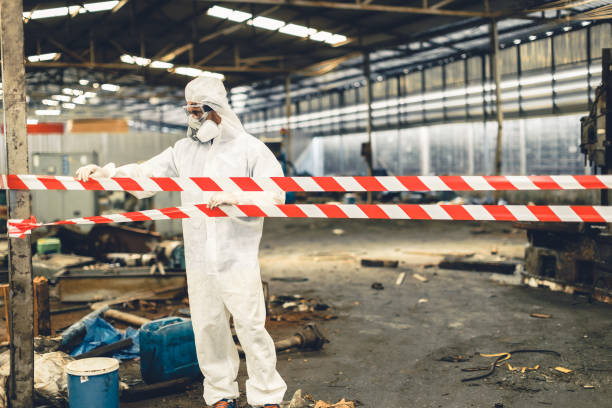 Professional Biohazard technician working in Palm Springs, CA